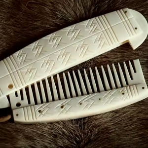 Peine para el Cabello Personalizable, Elegante y Hecho a Mano con Diseño de Animales, Ecológico, de Hueso Natural de Búfalo y Camello, con Diseño de Logotipo, Artesanía Natural - Product Image 4