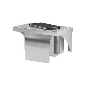 Portarrollos de Papel Higiénico de Acero Inoxidable para Montar en la Pared con Repisa para Teléfono, Moderno Soporte para Rollo de Papel Higiénico para Baño - Product Image 1