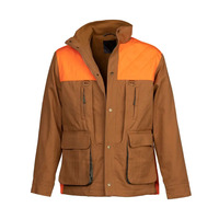 Veste de chasse pour homme adulte, couleur marron orange, légère, écologique, doublure en nylon, softshell, manches longues, automne