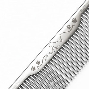 Peine para Mascotas SHEARS BEAUTY de Acero Inoxidable y Plástico con Mango con Diseño de Pata de Perro, Suave, Impermeable, Ecológico y Reutilizable - Product Image 5
