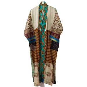 High Quality 100% Silk Thermal Elegant Floral Printed Luxury V-neck Kimono Robe Customizable Color Logo-Breathable Soft Spring - Product Image 1