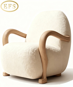 Silla de Estilo Neutral con Marco de Madera, Diseño Ergonómico, Cómodo, Minimalista y de Lujo para Uso en Hoteles, Dormitorios, Exteriores, Escuelas y Hospitales - Product Image 2