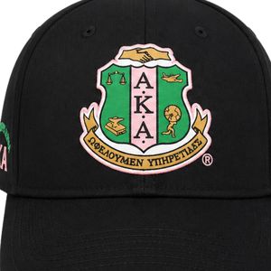 Gorra de Béisbol Black Pink AKA con Bordado de Escudo, Ajustable con Cierre a Presión, Diseño con Letras Griegas, Gorro Deportivo Informal de Moda - Product Image 5