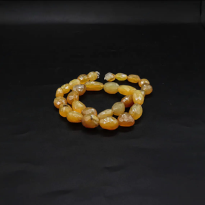 Collier de perles de quartz jaune pour femmes Bijoux de déclaration en pierres précieuses en pierre naturelle - Product Image 1