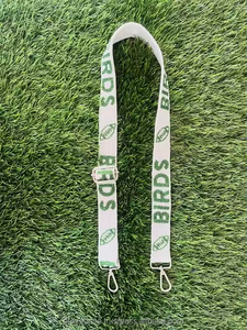 White Green Embroidery Vintage Adjustable Handmade Beaded <b>Bag</b> Hanger <b>Strap</b> for Crossbody Purse <b>Replacement</b> - Product Image 3