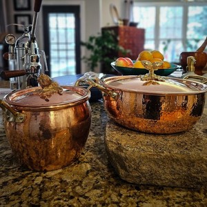 Casserole en cuivre professionnelle avec couvercle, grande capacité, pour la cuisine, la maison, les restaurants, les hôtels, la restauration - Product Image 5