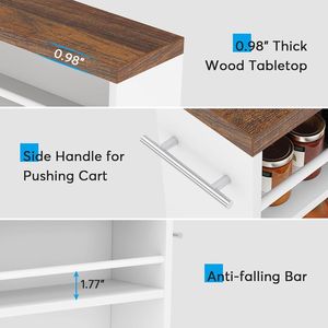 Carrello portaoggetti salvaspazio a 4 ripiani con ruote, ideale per cucina e lavanderia, perfetto per piccoli spazi - Product Image 5