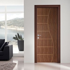 Portes intérieures en WPC en gros direct usine, y compris les cadres et les encadrements de porte, avec fonctions imperméables et anti-moisissures - Product Image 1