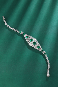 Pulsera de Lujo para Mujer en Plata 925 con Diamante Sintético Cultivado en Laboratorio, Corte Oval Clásico, Certificado IGI, para Boda - Product Image 5