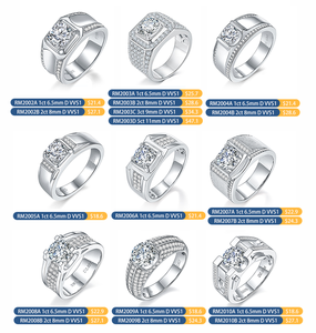 Round Brilliant Cut Moissanite <b>Ring</b> 92.5% Sterling <b>Silver</b> Gold Plated Trendy Unisex <b>Men</b> Women Engagement Anniversary Jewelry - Product Image 6