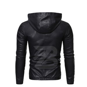 Chaqueta de cuero de alta calidad para hombre, chaqueta con capucha a la moda, ropa de abrigo informal de primavera, tallas M-3XL - Product Image 6