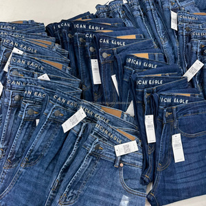 กางเกงยีนส์เดนิมสแปนเด็กซ์ผู้ชายแบรนด์ดังจากบังคลาเทศ สต็อกล็อตส่วนเกิน ขายส่ง กางเกงลำลองแบรนด์เนมแบบขาดๆ - Product Image 3