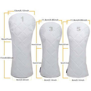 Best Seller Low MOQ Leather Golf <b>Head</b> <b>Covers</b> Premium Quality PU Leather Golf Club <b>Head</b> <b>Cover</b> With All Size Available - Product Image 6