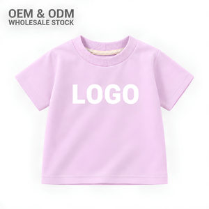 Camiseta para Niñas Pequeñas, Algodón Orgánico, Estampado Personalizado, Manga Corta Suave, OEM ODM, Venta al Por Mayor - Product Image 1