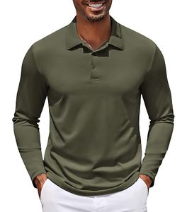 Camisa Polo de Manga Larga para Hombre, Estilo Casual, Ropa de Moda con Cuello - Product Image 3