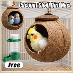 Nid d'oiseaux naturel en coquille de noix de coco / Abri pour oiseaux fabriqué en coquilles de noix de coco, fabriqué au Vietnam - Product Image 1