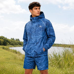 Ensemble veste coupe-vent et short camouflage style unique, en nylon respirant, coupe-vent, écologique, pour homme, mode outdoor. - Product Image 6
