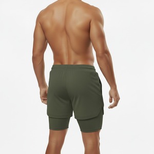 Men's Workout <b>Shorts</b> with Built-in <b>Compression</b> Liner and Hidden Phone Pocket Athletic Jogging <b>Shorts</b> - Product Image 2