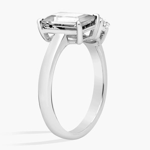 Anillo de Diamantes Toi Et Moi con Corte Esmeralda y Dos Piedras de 2.25 Ct F-G VS1-VS2, Diamante Cultivado en Laboratorio en Oro Sólido de 14K, Regalo de Aniversario para Novia - Product Image 2