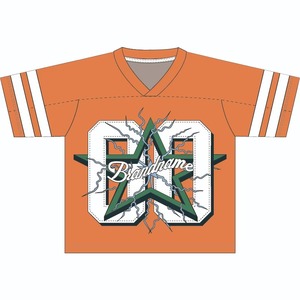 Maillot de football américain personnalisé à manches courtes, style streetwear tendance, avec logo imprimé et broderie, design en maille, coupe courte, chemise de football mode - Product Image 6