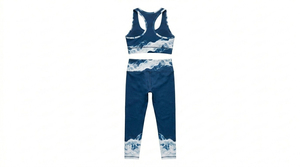Ensembles de yoga 2 pièces pour femmes, personnalisables, respirants, réversibles, écologiques, à devant uni, grandes tailles, avec fermeture élastique à la taille - Product Image 4