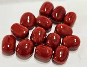 Coral Rojo Natural Italiano en Forma de Cabujón, de Mejor Calidad, Color Sangre, Gema Fina para Joyería, Gema Suelta para la Elaboración de Joyas - Product Image 1