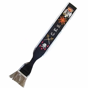 Banda Ceremonial Masónica de 30 Grados Negra con Borlas Plateadas y Bordado - Product Image 1