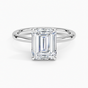 BOJ <b>Ring</b> 0101 <b>Emerald</b> Cut 925 <b>Silver</b> Halo Stone Prong Setting Solitaire Diamond <b>Ring</b> 2ct D Color VVS1 Moissanite GRA Certified - Product Image 1