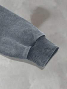 Sudadera con capucha vintage con efecto acid wash para hombre, oversize, con cremallera, doble capucha, hombros caídos, manga larga - Product Image 5