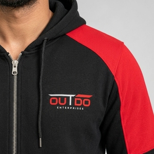 Sweat à capuche zippé décontracté pour homme, en mélange de coton premium, respirant, intérieur doux, fermeture éclair intégrale sur le devant, coupe confortable, vêtement quotidien - Product Image 5