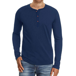T-shirt à manches longues personnalisé de haute qualité, 100% coton jersey, couleur unie, col rond, vêtement décontracté, t-shirt à manches longues - Product Image 3