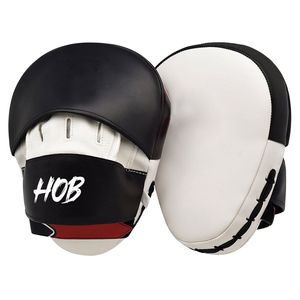 Guantes de Boxeo de Cuero PU Duradero, Diseño Curvo, Almohadillas de Golpeo para Artes Marciales y Entrenamiento de Boxeo - Product Image 3