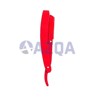 Navaja de Afeitar Recta de Acero Inoxidable Roja con Soporte de Cuchilla Reemplazable para Afeitado Facial y Cuidado Personal Profesional para Hombres - Product Image 4