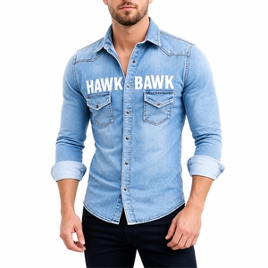 Camisa de Mezclilla Personalizada para Hombre, Calidad Premium, Mezclilla Suave, Corte Regular, Estilo Vintage Ajustable, Ecológica, Antiarrugas - Product Image 1