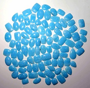 Natural Blue Hemimorphite Quartz Cabochons 100% Natural Color Customizable Sizes Unenhanced Bulk Wholesale Gemstone for Pendant - Product Image 4