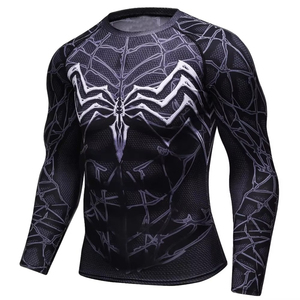 Camiseta Deportiva de Compresión Unisex de Secado Rápido con Estampado por Sublimación, Camiseta Deportiva de Manga Larga para Correr, Transpirable - Product Image 3