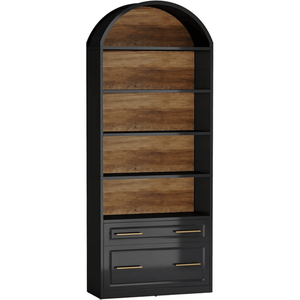 Libreria Alta dal Design Francese Moderno per Casa e Hotel, in Rattan e Pannelli di Legno, Arredamento per Soggiorno e Uso in Supermercato - Product Image 5