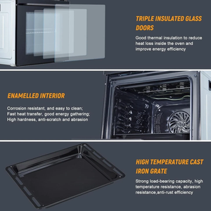 Horno eléctrico empotrable de pared de 24 pulgadas con 2.5 cu. pies, temporizador de aire caliente y función de bloqueo infantil - Product Image 5