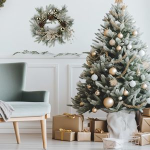 Corona Navideña de 20 Pulgadas con Luces Cálidas, Decoración para Puerta, Guirnalda Festiva para Entrada - Product Image 2