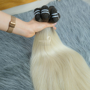 Extensions de cheveux vietnamiennes sans silicone, en gros, vierges, double trame, fabriquées à la machine, douces, soyeuses, lisses, toutes couleurs - Product Image 5