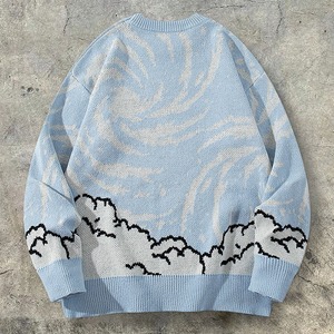 Service OEM - Pull en tricot pour homme, col rond, manches longues, motif, tricot d'hiver avec logo personnalisé - Product Image 2