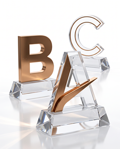 Sleek Modern Acrylic Bronze Letter Medal Celebrating Achievements Customizable Award Combining Elegance Personalization Durable - Product Image 1