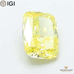 Diamant de laboratoire CVD de 2,02 carats, taille coussin, couleur jaune vif fantaisie, clarté VS1, avec certificat IGI, pour une bague de mariage intemporelle - Product Image 6