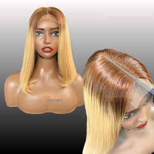 วิกผมดิบแบบชาวเปรูไร้กาววิกผมสั้นลูกไม้บ๊อบวิกผมแท้แบบ Remy - Product Image 6