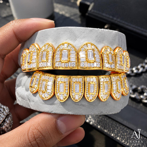 Parrillas Dentales de Latón Chapadas en Oro de 18K con Circonita Cúbica, Joyería Hip Hop para Fiesta o Regalo - Product Image 4