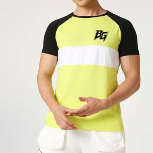 Wholesale Premium Quality Knitted Weightlifting T-Shirts Men Slim Fit Moisture Wicking Material Comfortable Gym Training Fitness - Product Image 1