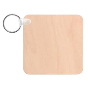 Porte-clés vierge personnalisé en cuir, PVC ou bois, populaire, gravable au laser avec nom, ou imprimable avec logo sur mesure - Product Image 1