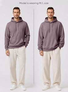 Sudadera Deportiva con Capucha para Hombre, Invierno, Tejido de Poliéster/Algodón, Forro Polar, Resistente al Viento, Impermeable, Secado Rápido, Ecológica, Corte Regular - Product Image 3
