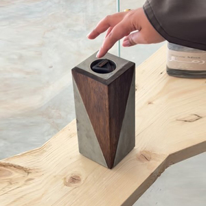 Quemador de Incienso Alto de Madera y Tela, Diseño Elegante, Ideal para Fragancia y Decoración Sofisticada del Hogar - Product Image 5