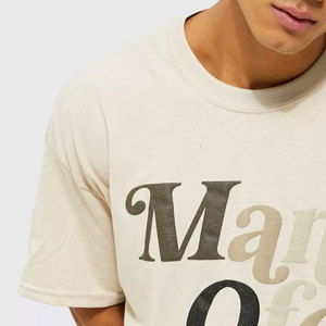เสื้อยืดคุณภาพสูง ผ้าฝ้าย 100% ลายปักนูน ดีไซน์ทันสมัย สวมใส่สบาย นุ่มนวล เหมาะสำหรับผู้ชาย แห้งเร็ว เป็นมิตรต่อสิ่งแวดล้อม - Product Image 4